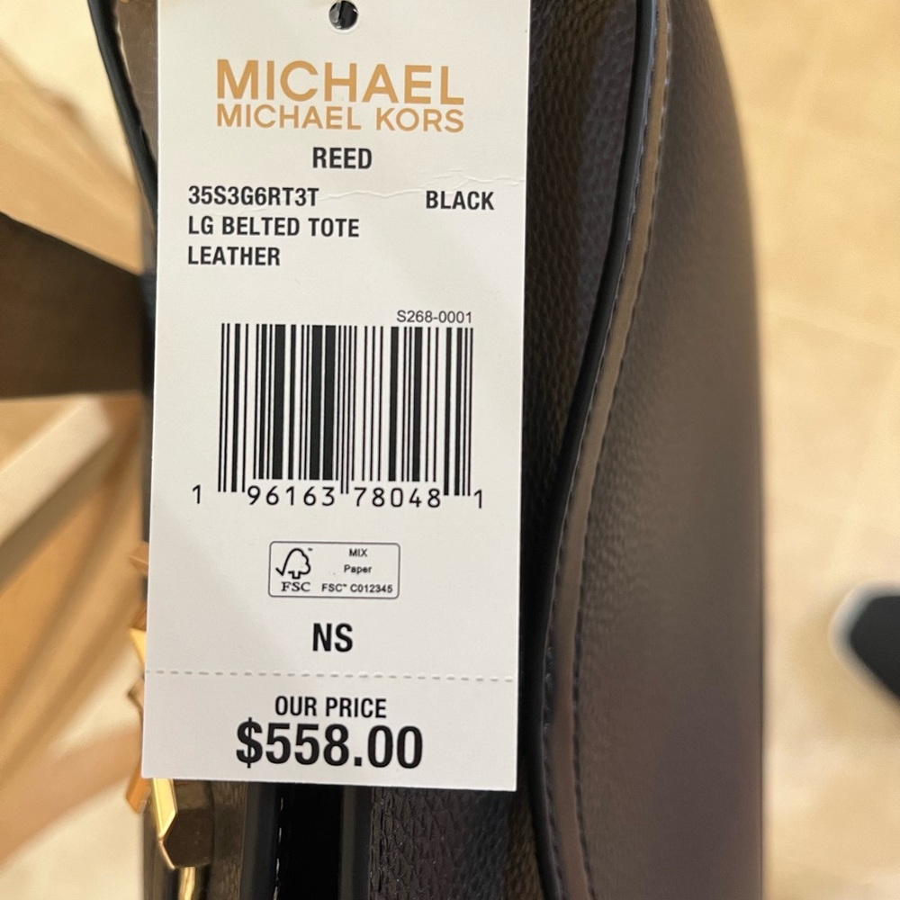 Michael Kors Reed Belted large leather tote NWT - Picture 5 of 11